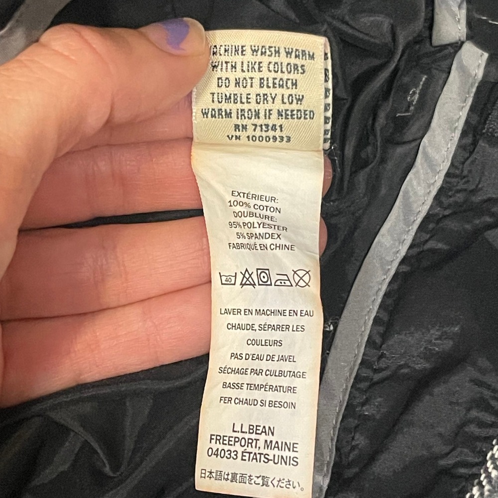 LL Bean Herringbone Dress Pants Trousers Womens 16 Black White Classic Fit‎ - Picture 14 of 15